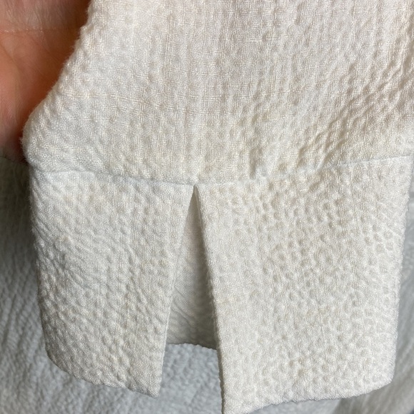 Just BEE Queen NWT Valentina Puckered Ivory Linen Long Sleeve Wrap Top Artisan - Picture 8 of 16